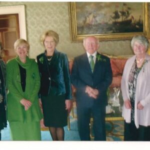 Group of people at the Aras Reception on St. Patricks day 2012 with the President Of Ireland