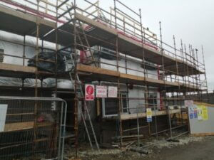 Building Progress with scaffolding of new Wexford Rape Crisis Building