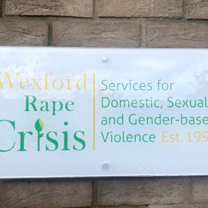 A sign of the Wexford Rape Crisis Logo